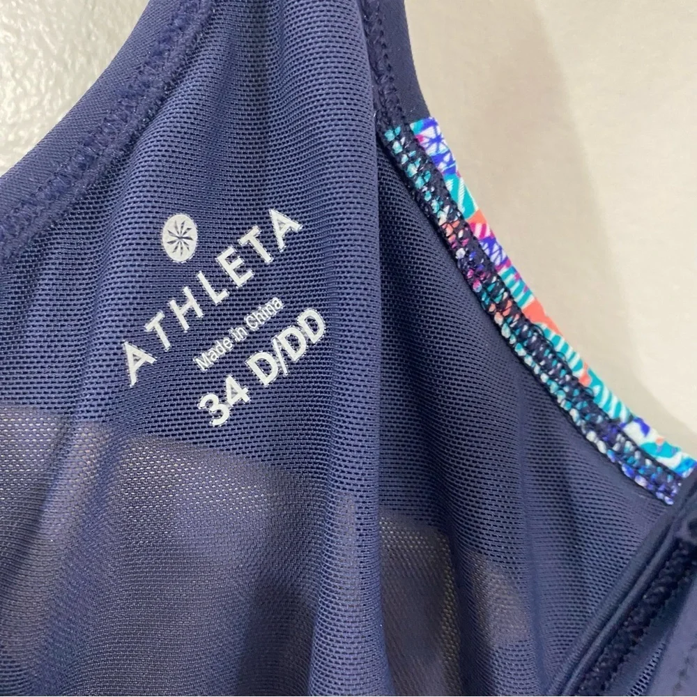 ATHLETA Fiji Blousy Tankini Top, Dress Blue #593958 Size 34 D/DD NEW - Picture 11 of 12